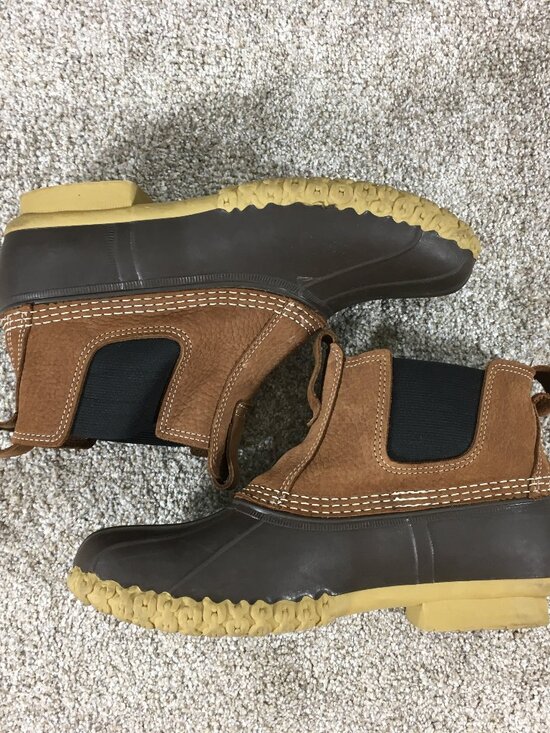 L.L. Bean Chelsea Duck Boots Mens Size 11 M Brown Leather Waterproof 520264 main image 7